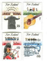 Briefmarken Musikinstrumente. Neuseeland
