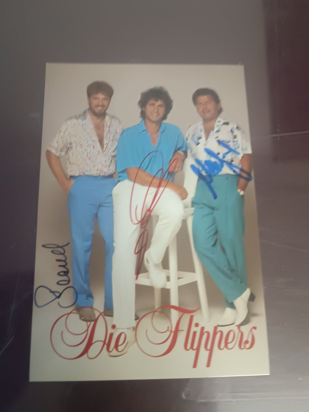 Autografi: Die Flippers -  handsignierte alte Karte – Usato da Menziken venduto da Artographs