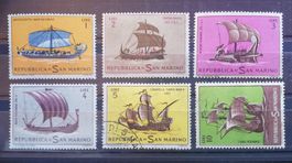 San Marino Briefmarken aus Serie Schiffe 1963
