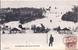 LES EPLATURES, quartier de l'église en hiver