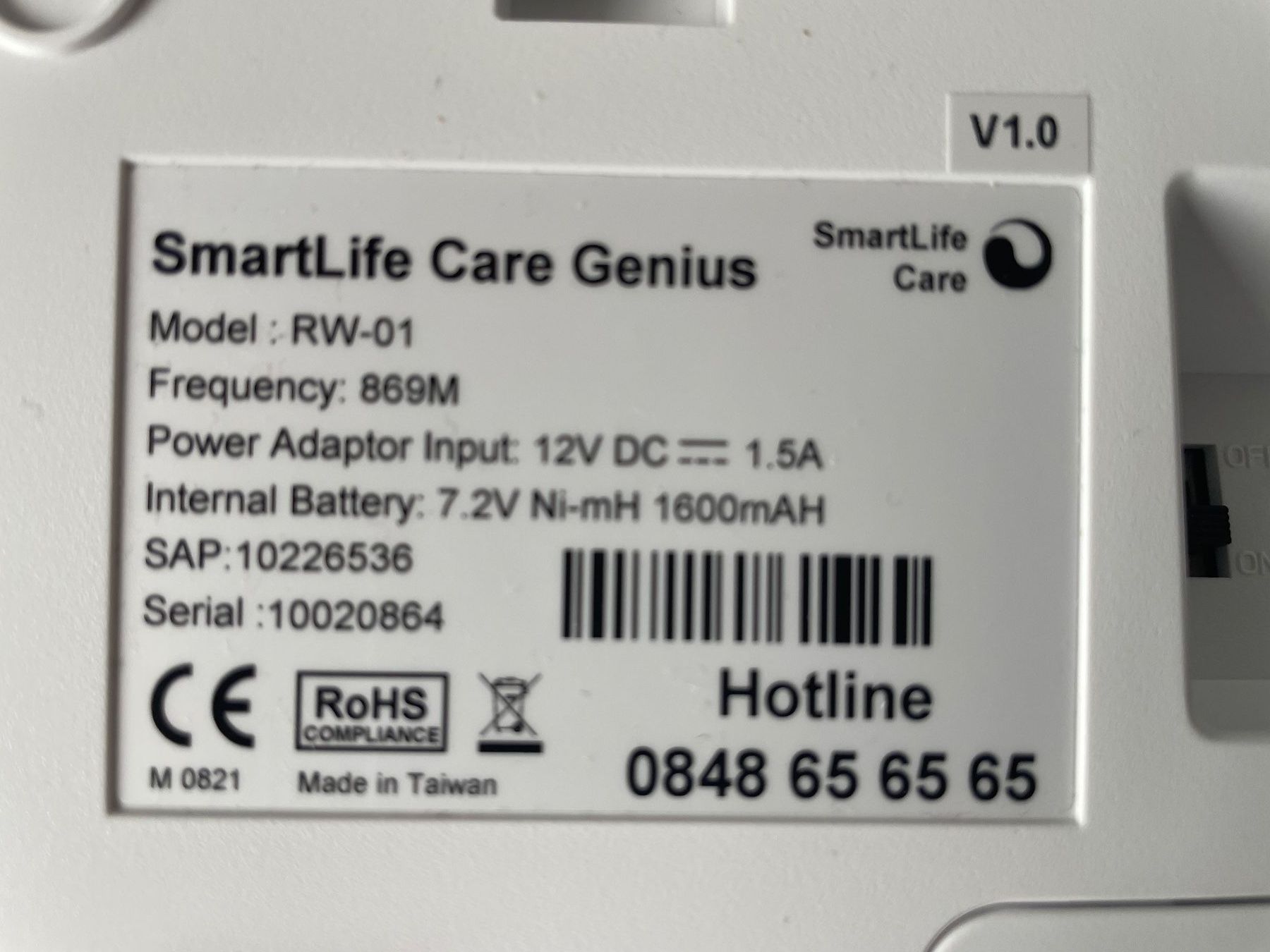 SmartLife Care Alarmanlagen: SmartLife Care Genius  Model RW-01 – Neu (gemäss Beschreibung) aus Gams von Agrosky 4