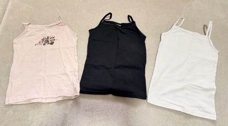 3er Set Mädchen Tops, Spaghettiträger, Gr. 98/104, Sommer