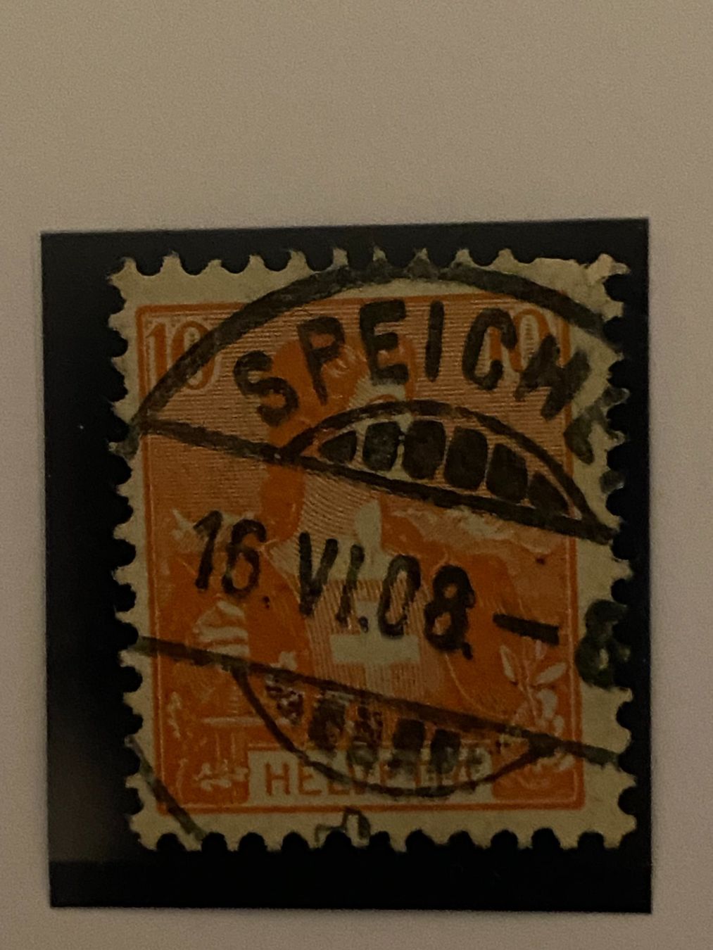 Tous les timbres: Briefmarken Schweiz 10 Rp. 1908 2 Stk. gebraucht – D'occasion à matten b. interlaken par jfran17 2