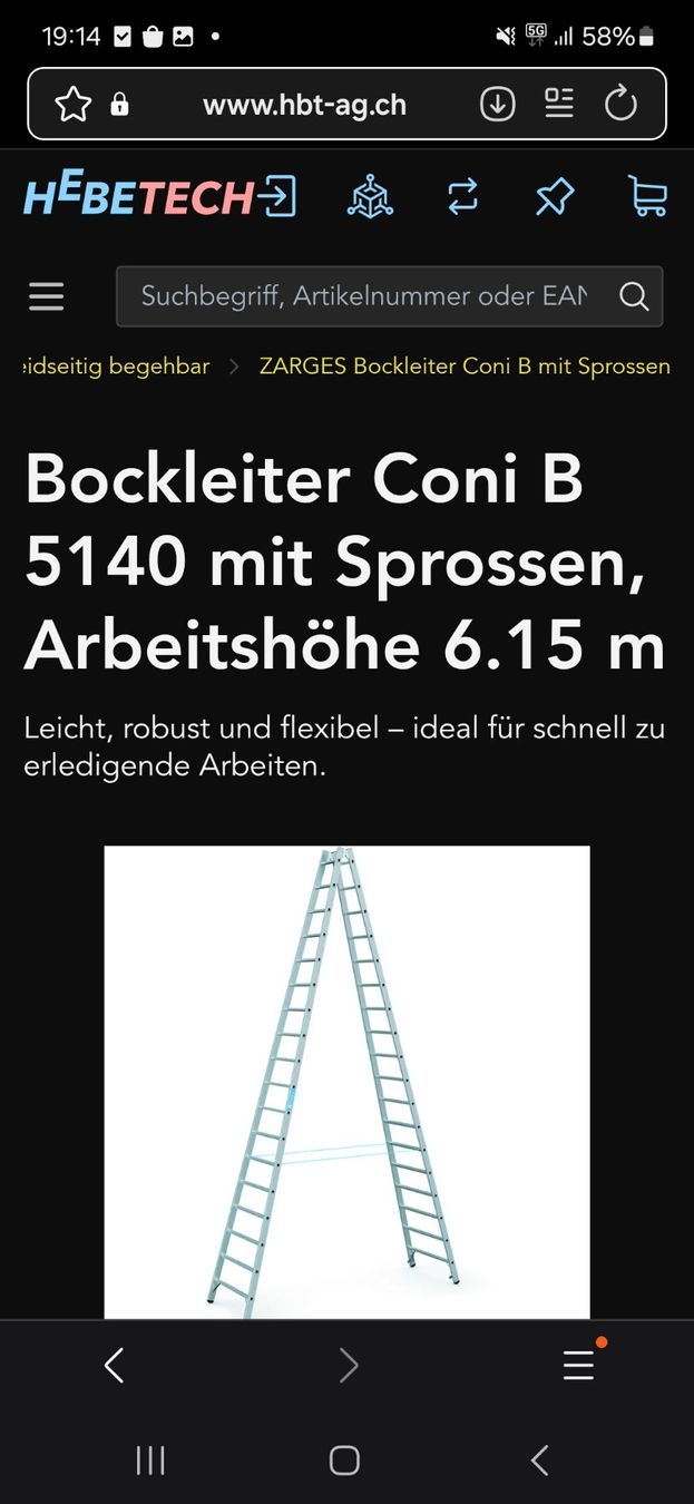 Zarges Scale: Sprossenleiter Bockleiter 5.00m – Usato da tamins venduto da MagazinGRZH 1