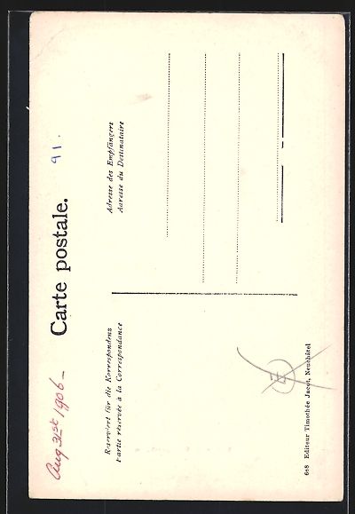 Cartoline postali: Baden, Bruggerthurm und Strasse, mit Mau – Usato da Berlin venduto da bartko-reher 1