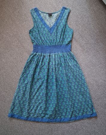 Sommerkleid ärmellos gemustert, cachet, Baumwolle, Gr. M