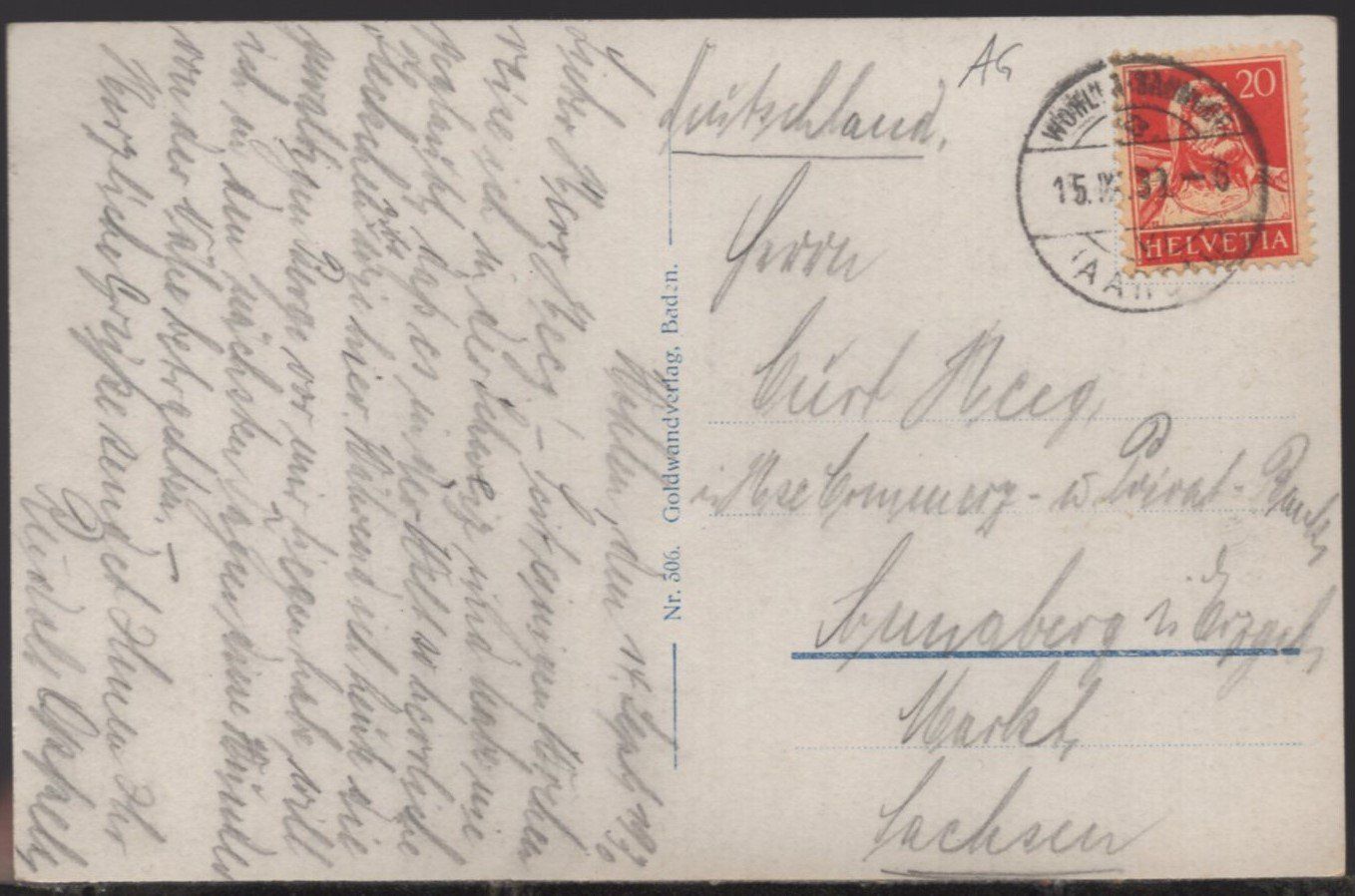 Cartoline postali: Frühling  am  Hallwilersee   1930 – Usato da Aarau venduto da kufi44 1