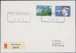 GL Obstalden - Aushilfsstempel - Brief