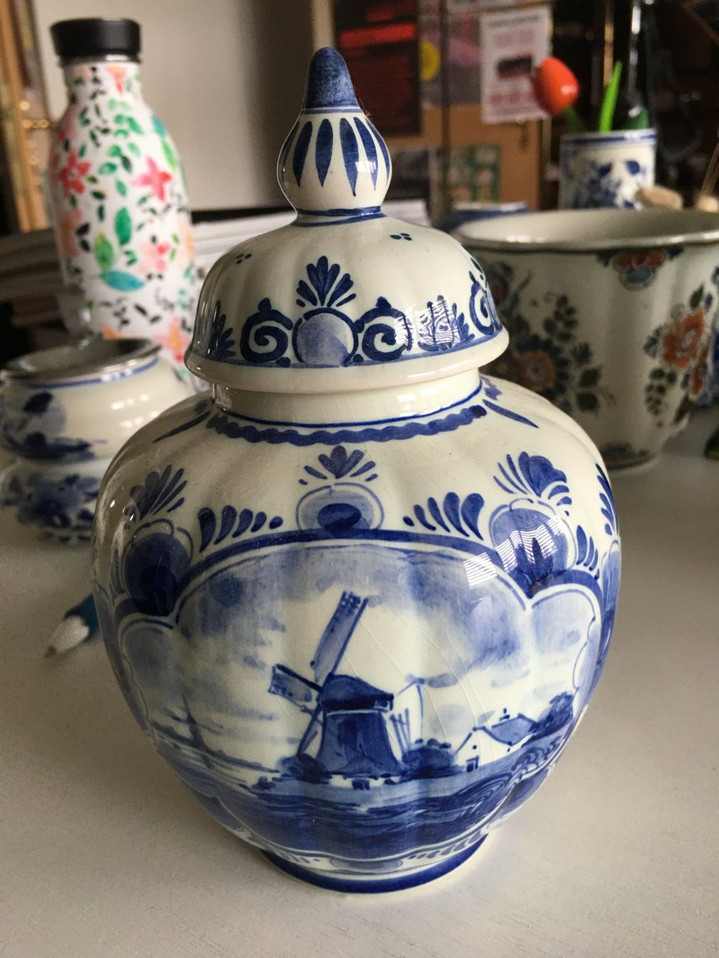 Tutte le decorazioni: Originelles Gefäss, Delfs Blau, mit Deckel – Usato da Eich venduto da Jokove63