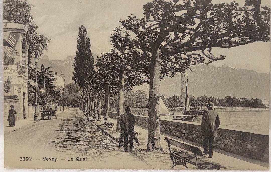 Cartoline postali: VEVEY - Le Quai – Usato da Delémont venduto da Domdom1
