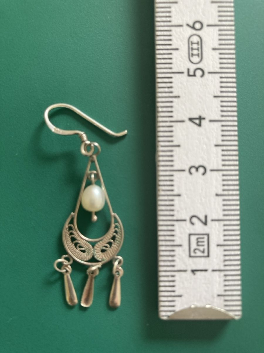 Orecchini pendenti & Orecchini a lobo: Ohrhänger in Silber mit kleiner Perle – Usato da Kirchberg BE venduto da gab_x6wb 2