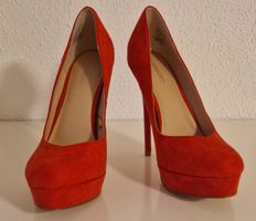 34) rote Plateau-High Heels von Even&Odd, Grösse 38