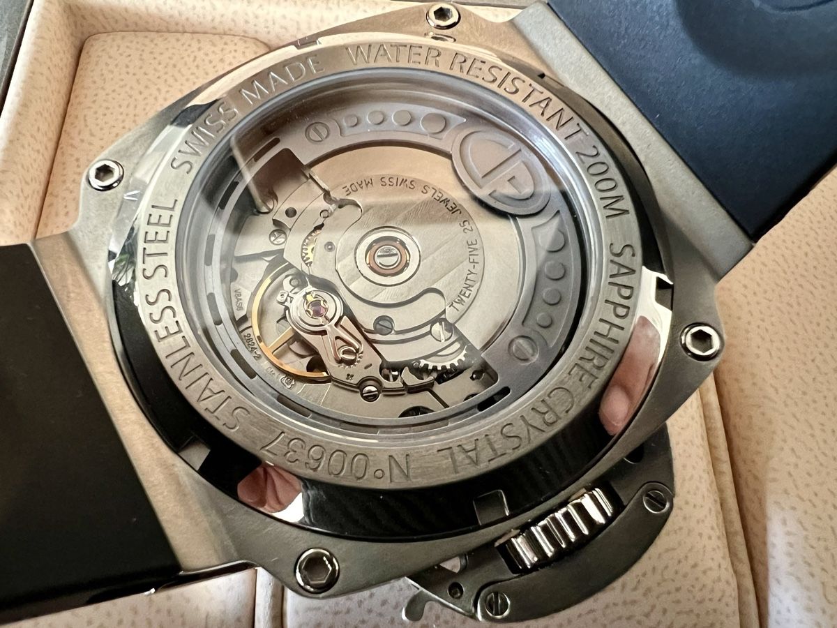 Orologi: EDMOND Spray Automatic, 44mm, Patented crown prot., SRP 1460 – Nuovo e nell'imballaggio originale da Le Mont-sur-Lausanne venduto da LycaGallery 5
