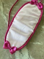 Schlafmaske rosa Seide mit Schleifen neu