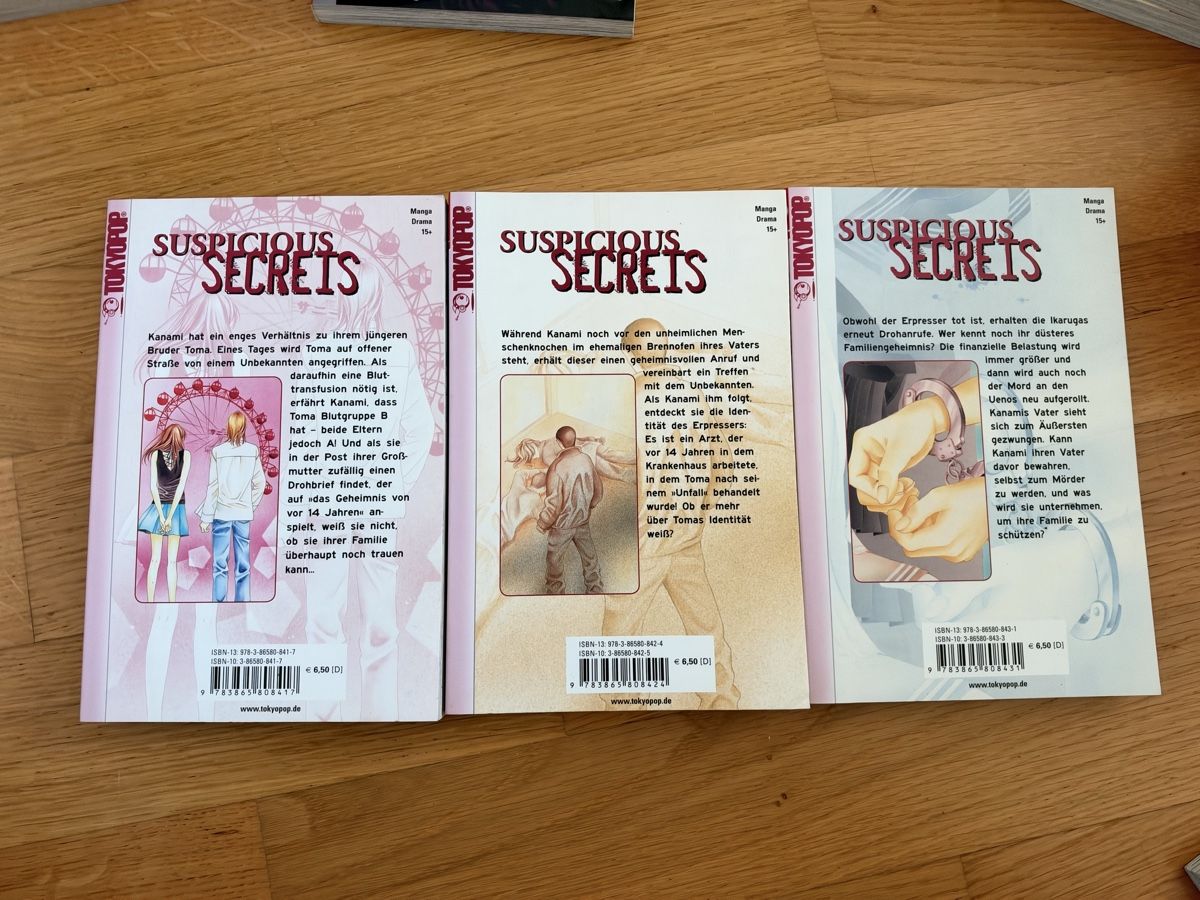 Fumetti: Mangas Suspicious Secrets 1-3  – Usato da Wangen b. Olten venduto da Miruku_chan 1