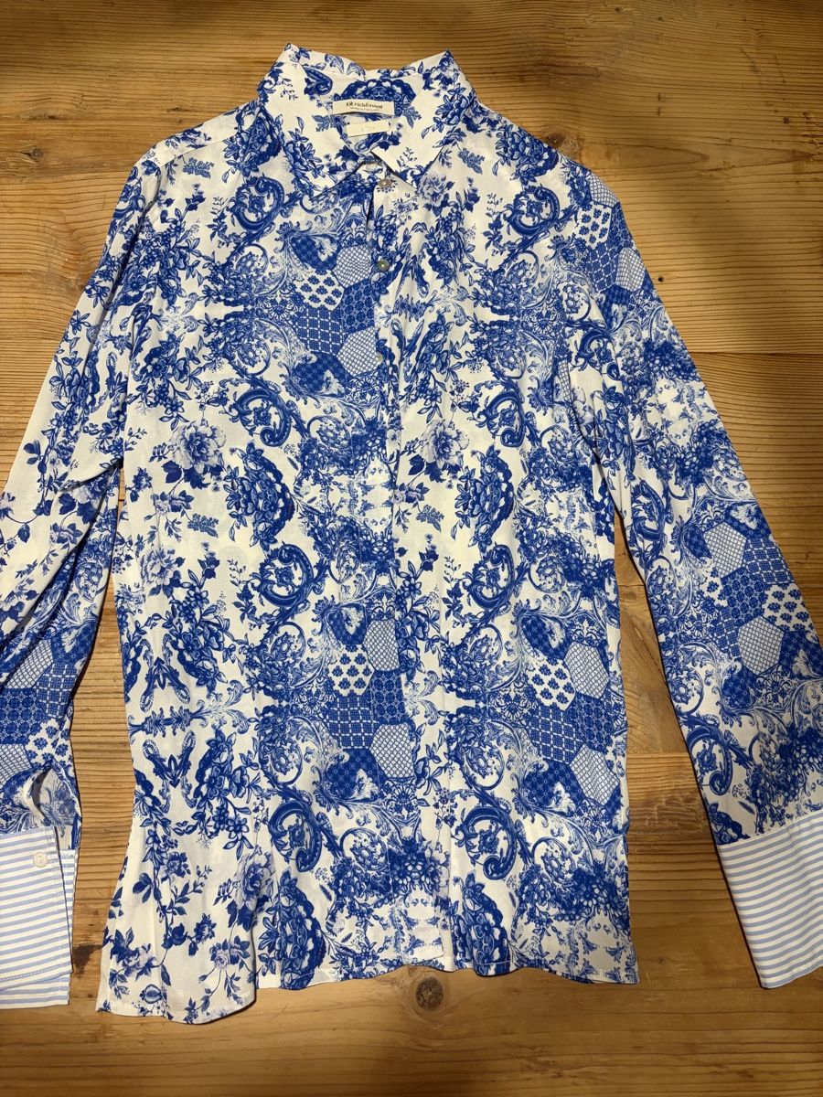 Rich & Royal Camicette: Rich&Royal Bluse, Gr. 36, Blau-Weiss – Usato da Altendorf venduto da Charlyle