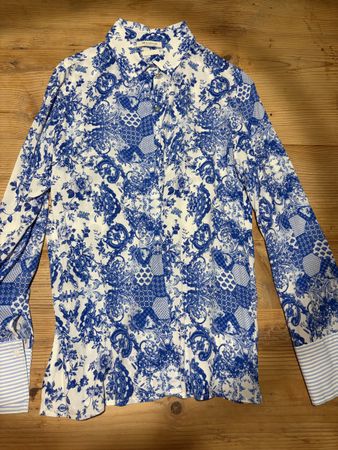 Rich&Royal Bluse, Gr. 36, Blau-Weiss