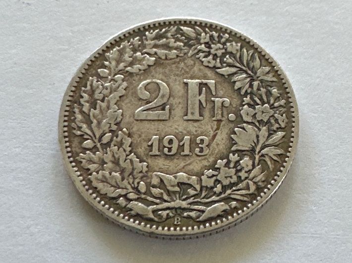 Alle Münzen: 2fr 1913 – Gebraucht aus Erlach von gubbe1 1
