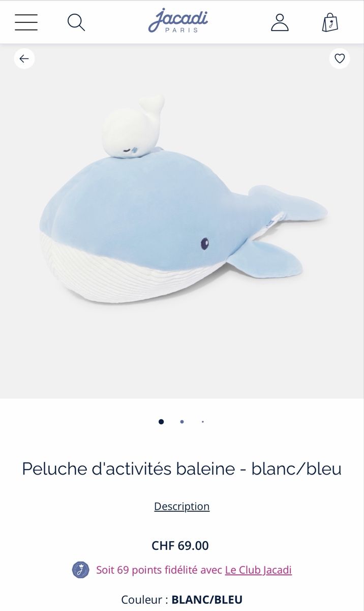 Giocattoli: Baleine JACADI – Usato da Evionnaz venduto da kat_nv9f