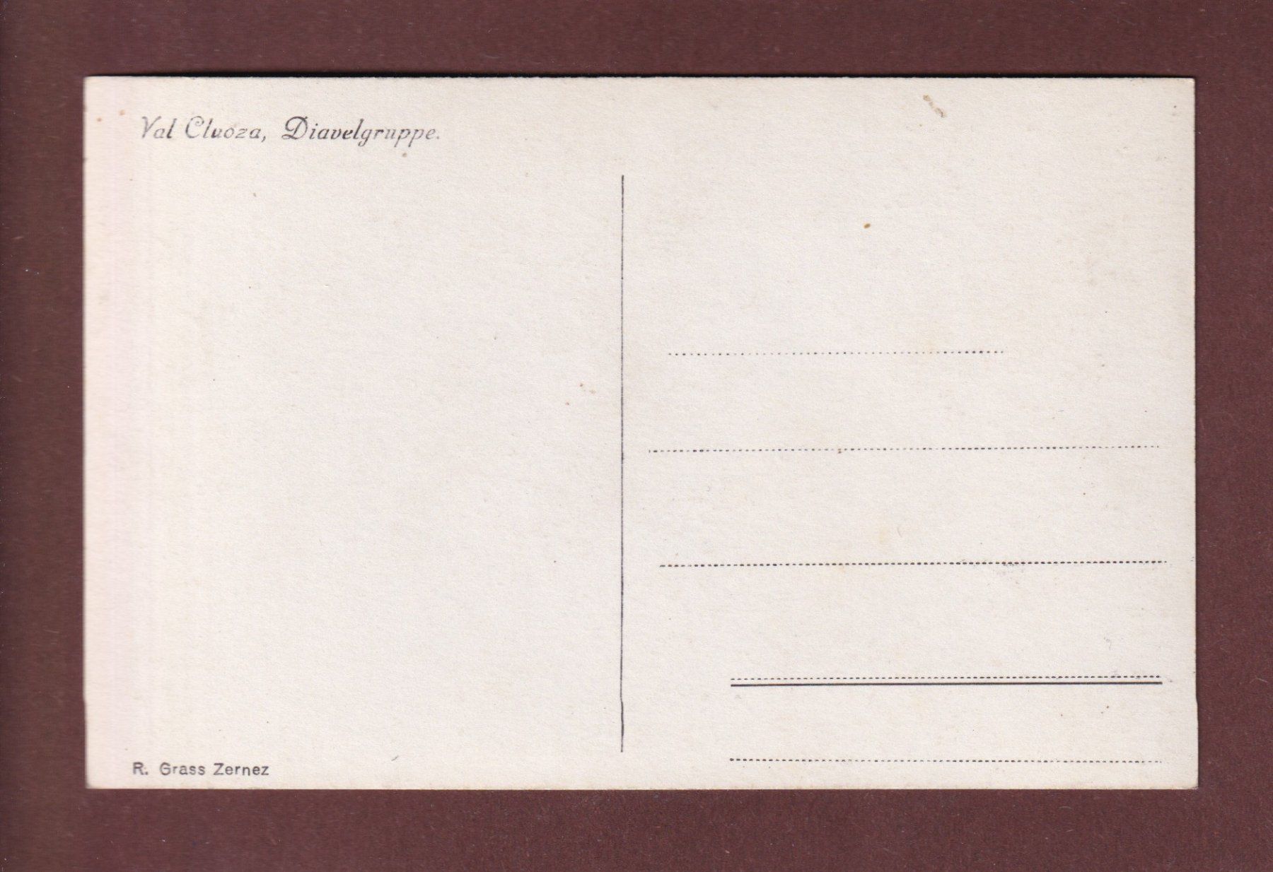 Cartoline postali: VAL CLUOZA - Diavelgruppe – Usato da Pully venduto da nicecards-shop 1