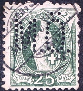 Alle Briefmarken: Perfin   49 – Gebraucht aus Opfikon von webstar30