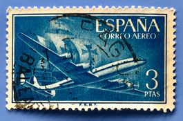 Briefmarken aus Spanien 1956 Caravelle von Columbus und Flug