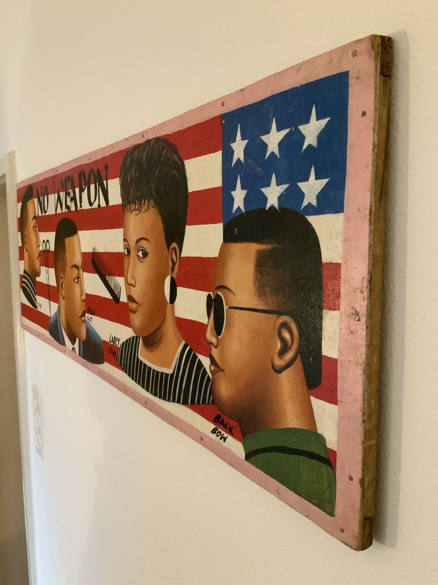 Dipinti: Enseigne coiffeur Afro Ghana – Usato da Biel/Bienne venduto da dozon11 1