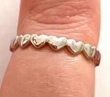 Ring Herz 925 Silber Herzli Stapelring fein filigran 49