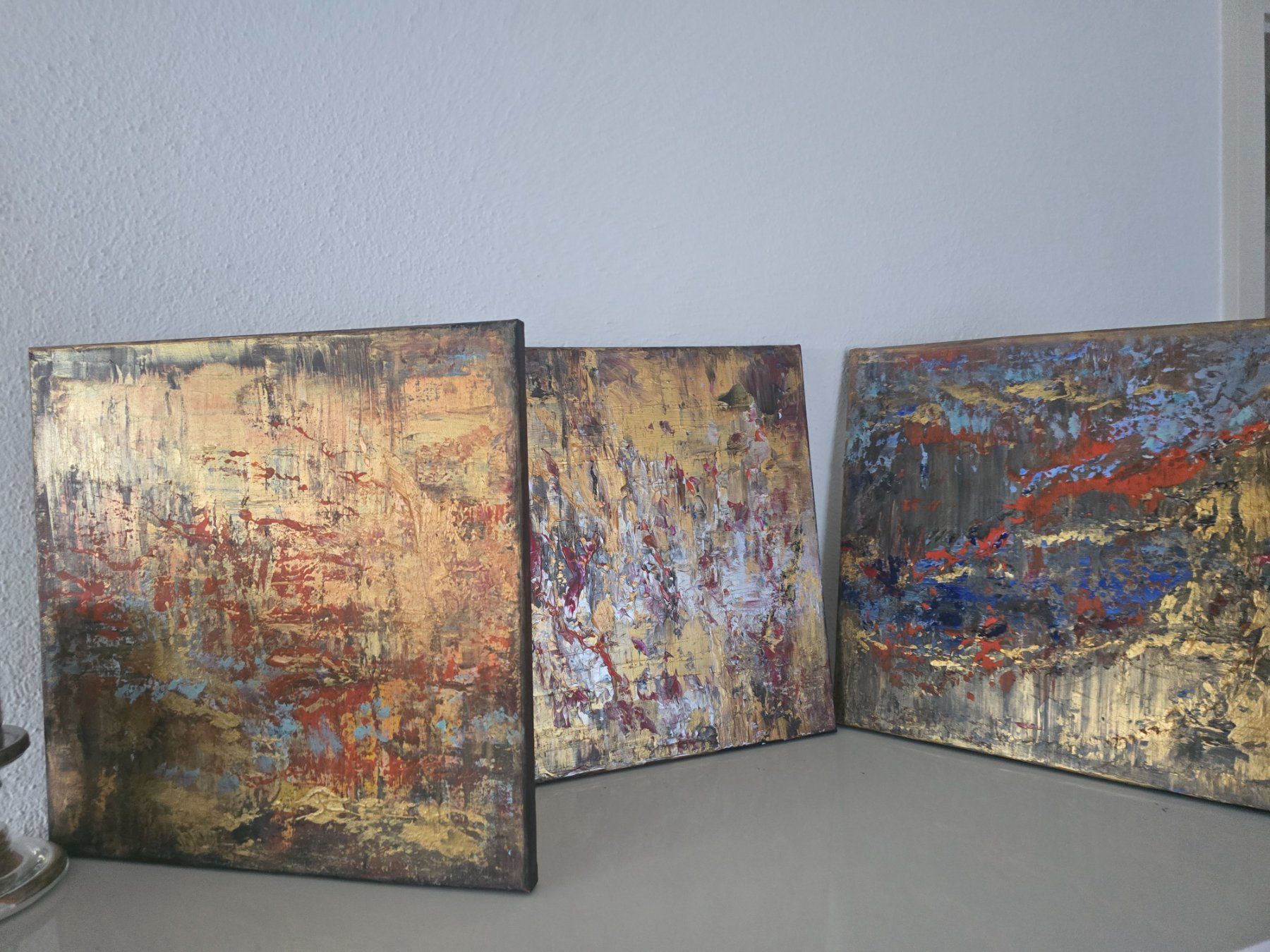 Dipinti: Acrylbilder 40x40 cm mit goldene Farben – Nuovo e nell'imballaggio originale da Beinwil am See venduto da Superchance 6