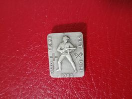 Anstecker Abzeichen Militär SUT Biel JSSO Bienne 1952