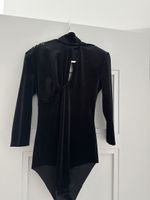 Zara Black Velvet Party Bodysuit