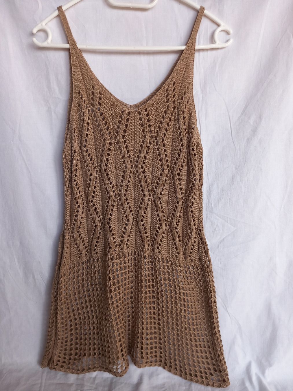 Tuniche: Tunique en crochet beige sans manches – Nuovo (secondo la descrizione) da Faoug venduto da per_kp6r