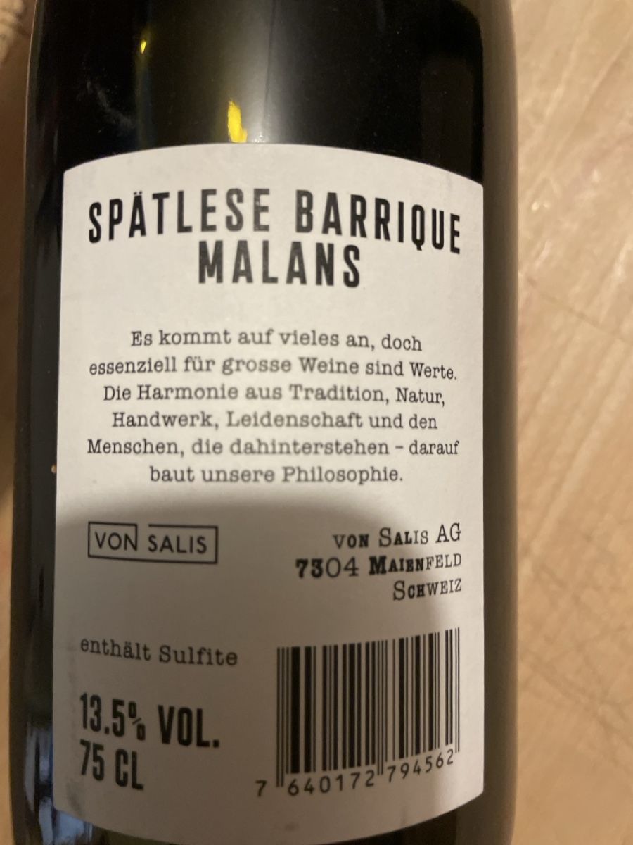 Vino: Spätlese Barrique Malans – Nuovo e nell'imballaggio originale da Malans GR venduto da affonpign 2