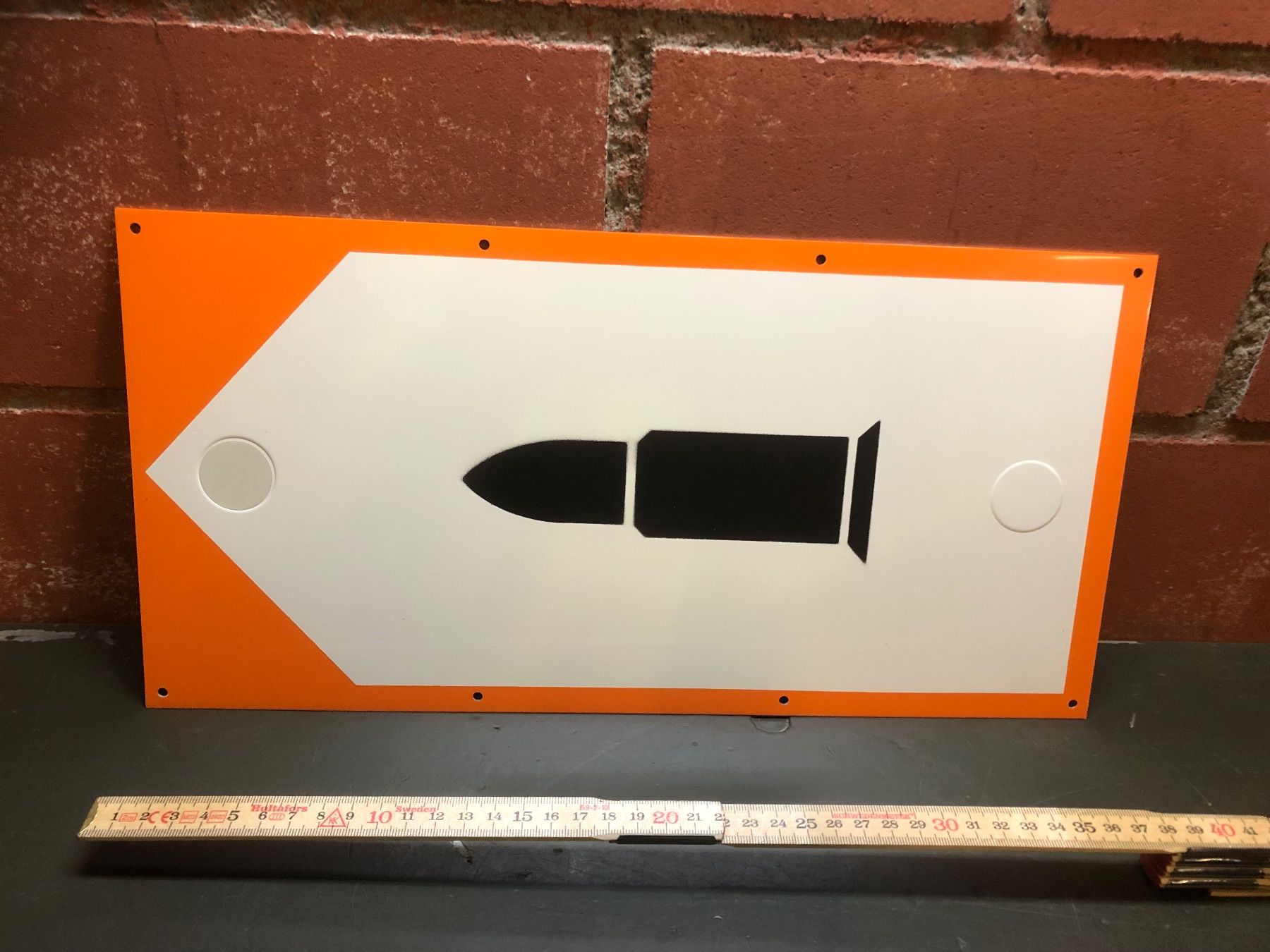 Schweizer Armee Insegne: Schweizer Armee Wegweiser Munition Jalon Militär Schild – Usato da Madiswil venduto da TEMISO 1