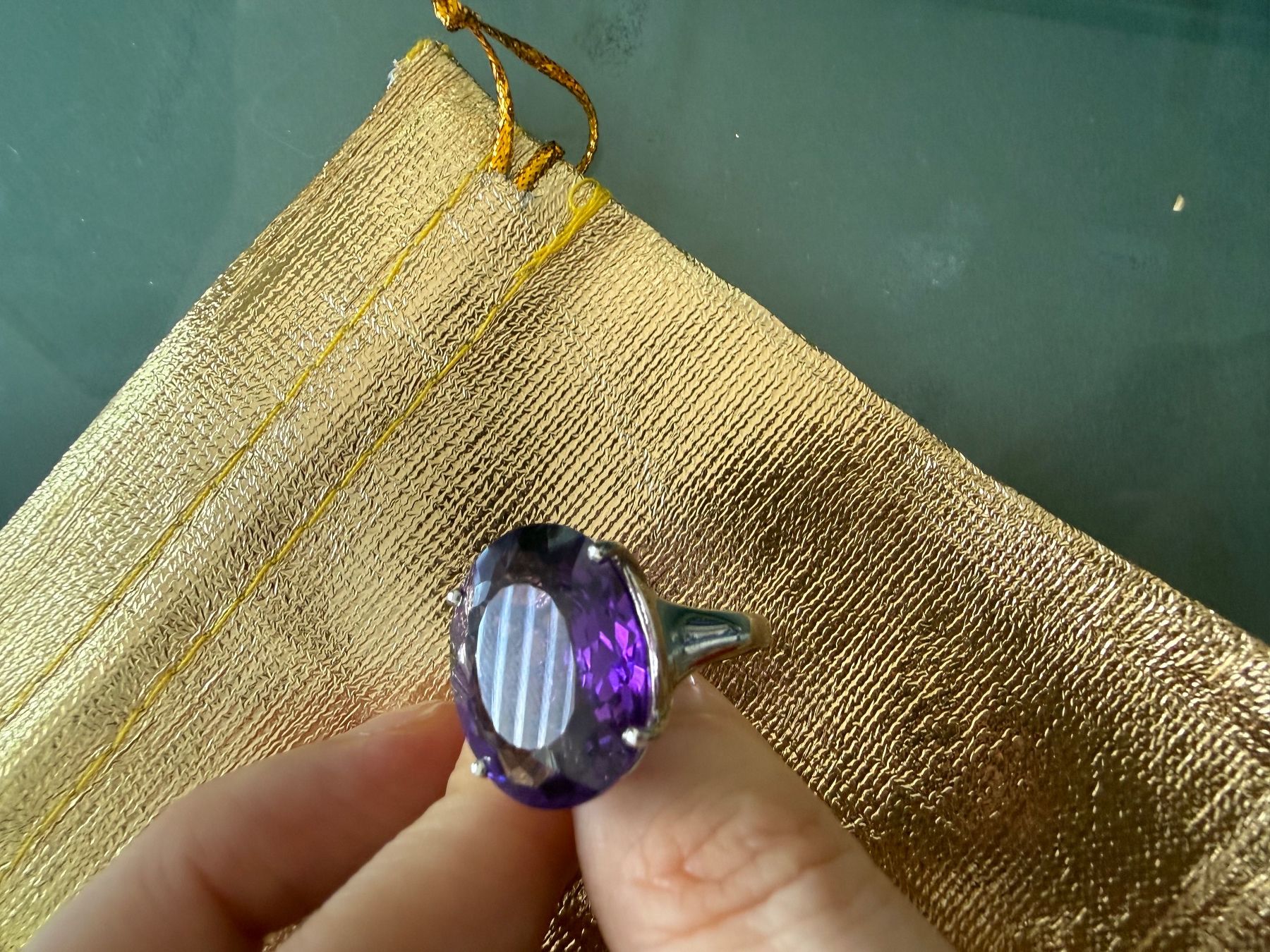 Anelli: 20 CT Amethyst Silver Ring sz 52, new – Nuovo e nell'imballaggio originale da Baar venduto da MariaL07 9