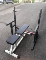 Hantelbank verstellbar + Squat Rack / Fitnessstation