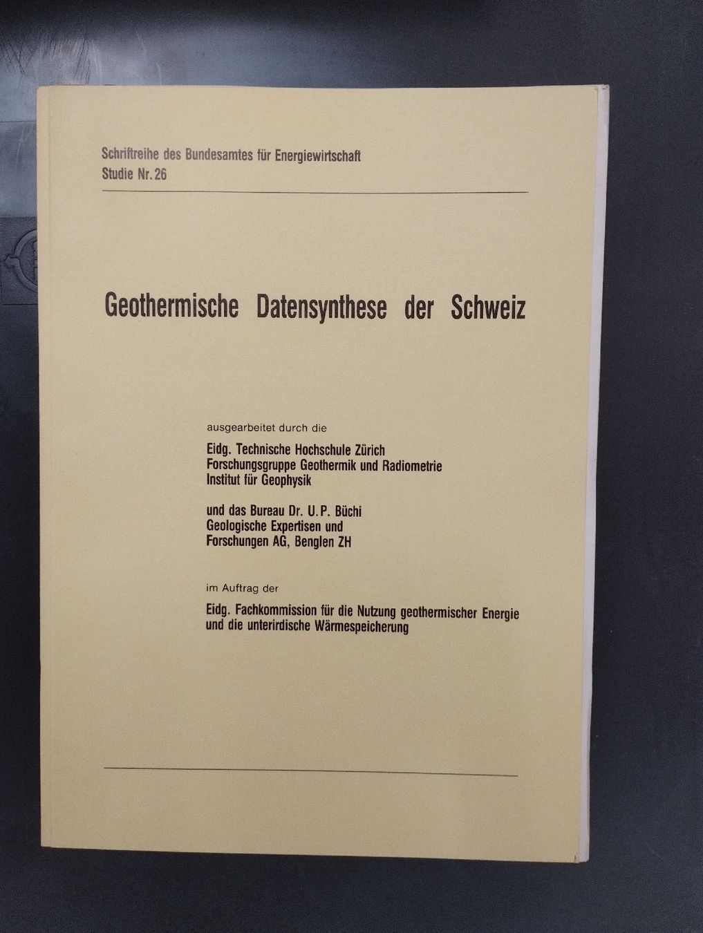 Libri: Geothermische Datensynthese der Schweiz Studie Nr. 26 ETH  – Usato da Zürich venduto da danihell