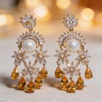Boucles d'oreilles Jaune Romantique