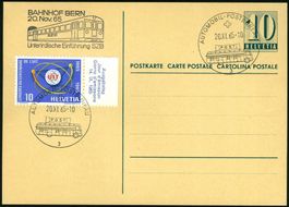1965_GS PK; Zusatzfrankatur; Einweihung 1. unterirdisch. Bhf
