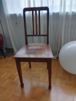 Antiker Jugendstil Art Déco Holzstuhl STUHL Holz (ca. 1910)!
