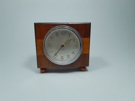 Vintage Tischwecker / Tischuhr - Art Deco? - Palisander?