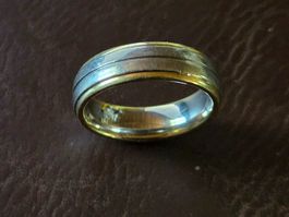 Partner/Ehering Goldring 18k 750 Gelb/Weissgold 9.3 g
