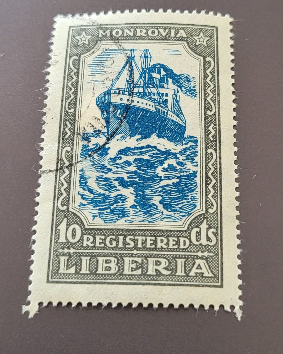 Tous les timbres: Liberia 1924 schiffe alte briefmarke – D'occasion à St Gallen par Stampsalshobby