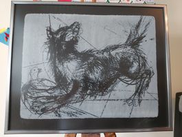 Hans Erni: "Hund" – Lithographie (8/70) – L'Œuvre Gravée
