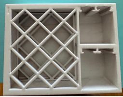 Weinregal elegant Holz weiss Puppenhaus