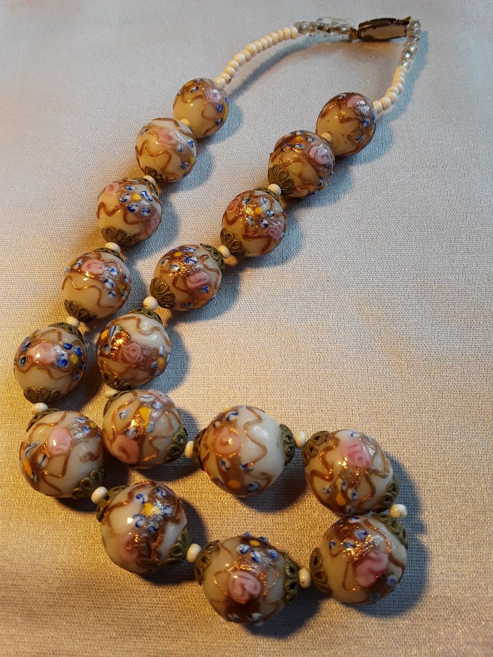 Murano Ketten: Antike Murano Handbemalte Glas Halskette Collier ca 1920 – Gebraucht aus Zürich von gutsan 2