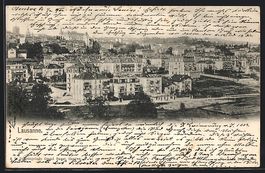AK Lausanne, Teilansicht der Stadt, 1901