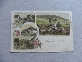 Litho Karte Männedorf ZH Zürichsee 1900