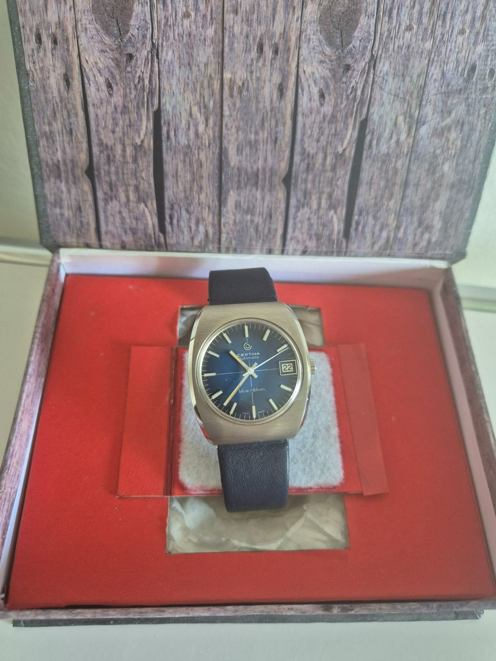 Certina Orologi: Certina Blue Ribonne - Vintage - NOS – Usato da Genève venduto da Leysin1450 5