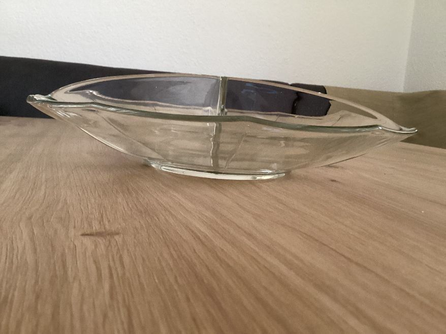 Ciotole: 2 Obstschalen Glas und Metall, gebraucht - incl. Deckchen – Usato da Bad Zurzach venduto da Hibiskus78 3